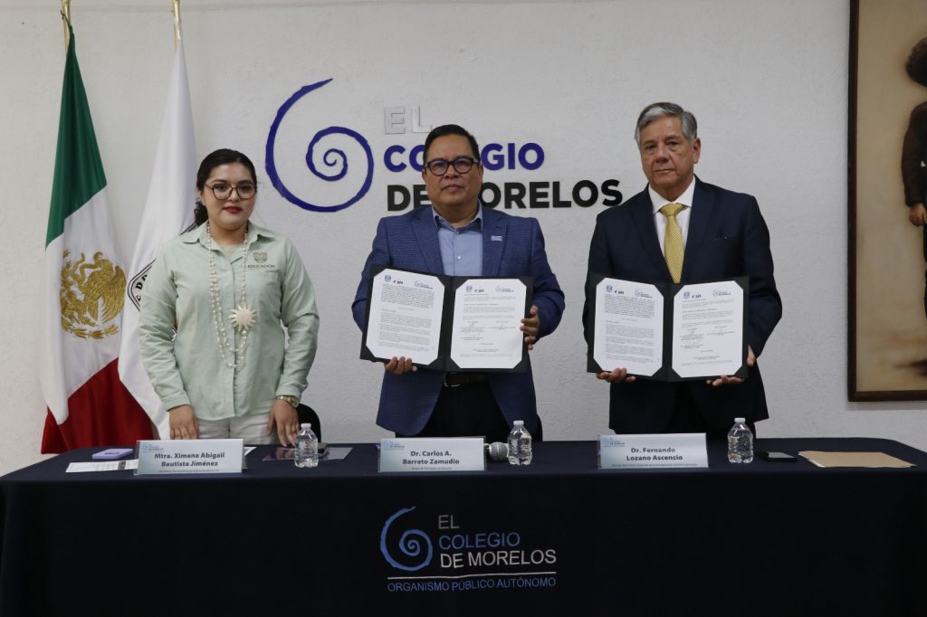 Firman convenio El Colegio de Morelos y el CRIM de la UNAM para impulsar la cooperación académica
