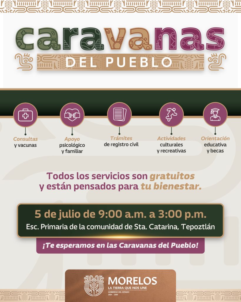 Invita gobierno de Morelos a participar en las Caravanas del Pueblo