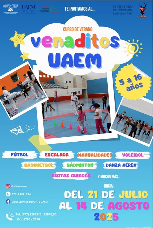 UAEM mantiene abiertas las inscripciones para el curso de verano "Venaditos 2025"