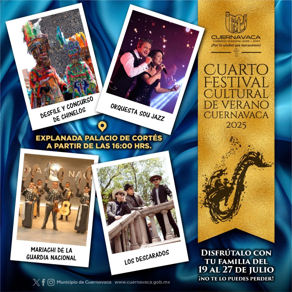 Cuernavaca se prepara para celebrar el 4° Festival Cultural de Verano este 19 y 20 de julio