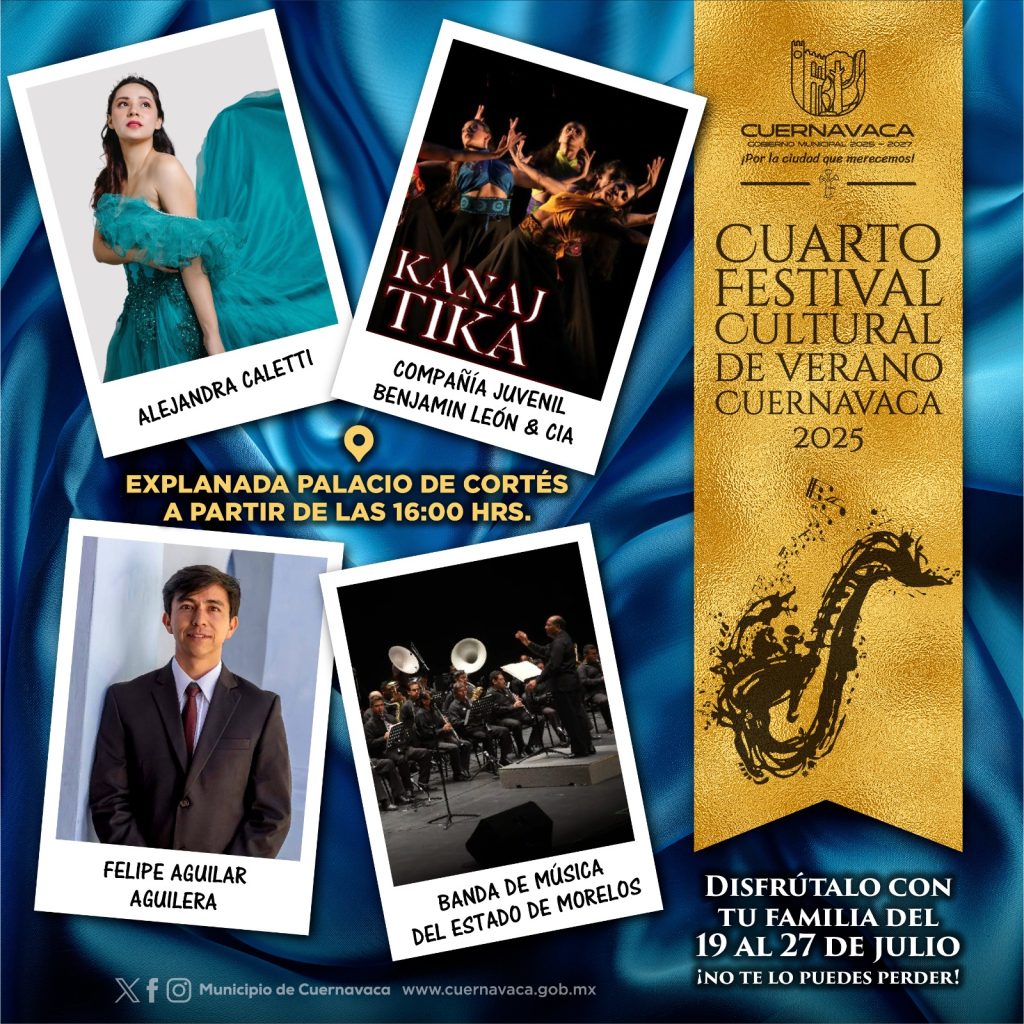 Cuernavaca se prepara para celebrar el 4° Festival Cultural de Verano este 19 y 20 de julio