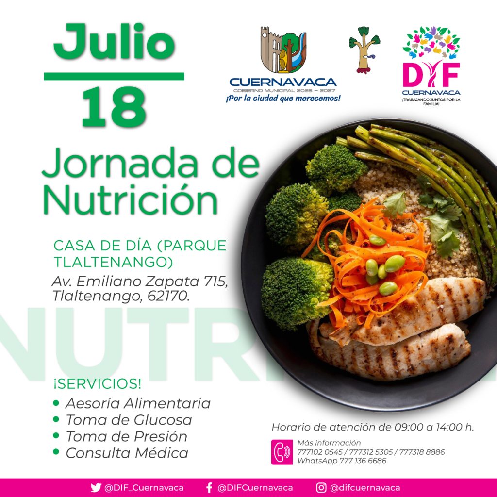 Realizarán jornadas de salud y nutrición en Cuernavaca