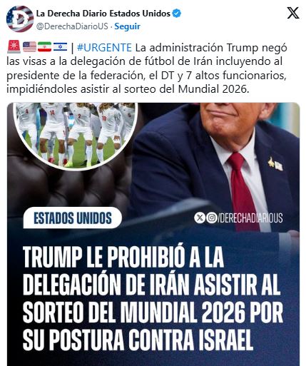 Trump impide entrada a delegación iraní
