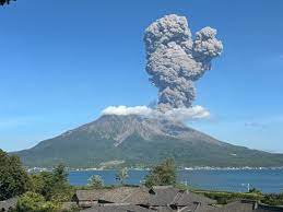 Erupción del Sakurijama en Japón