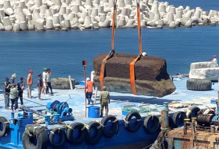 Recuperan bloques del faro de Alejandría