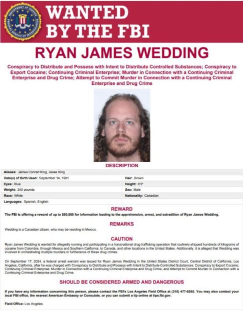 Capturan en México a Ryan Wedding